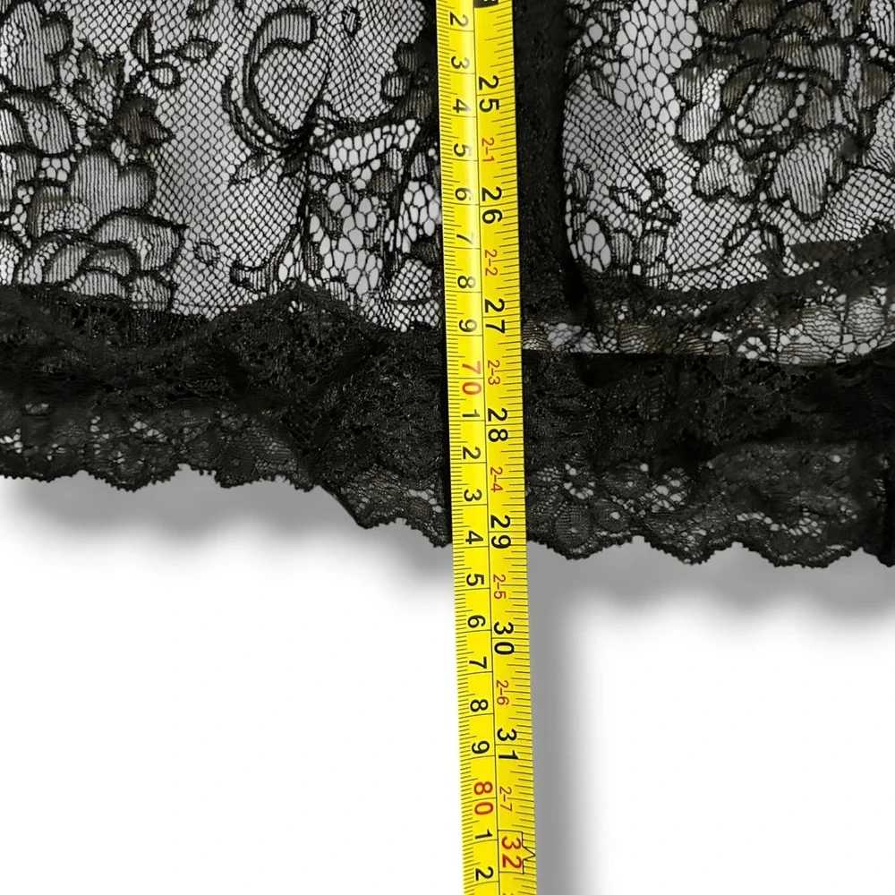 Victoria's Secret Sexy Little Things Black Lace Underwire Chemise Babydoll 36C